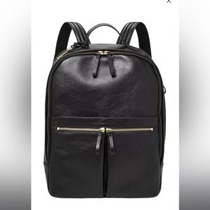 Tess Fossil Leather Laptop Backpack